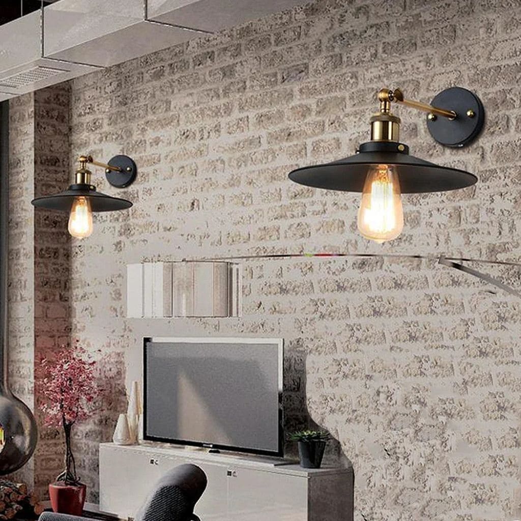 Luz de pared industrial retro