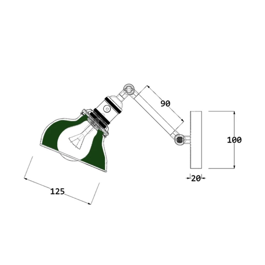 Luz de pared LED articulada de vidrio