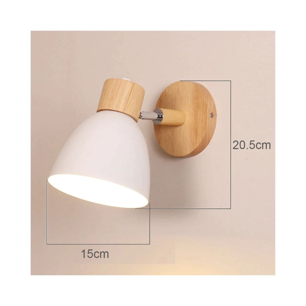 Luz de pared LED nórdica en madera maciza