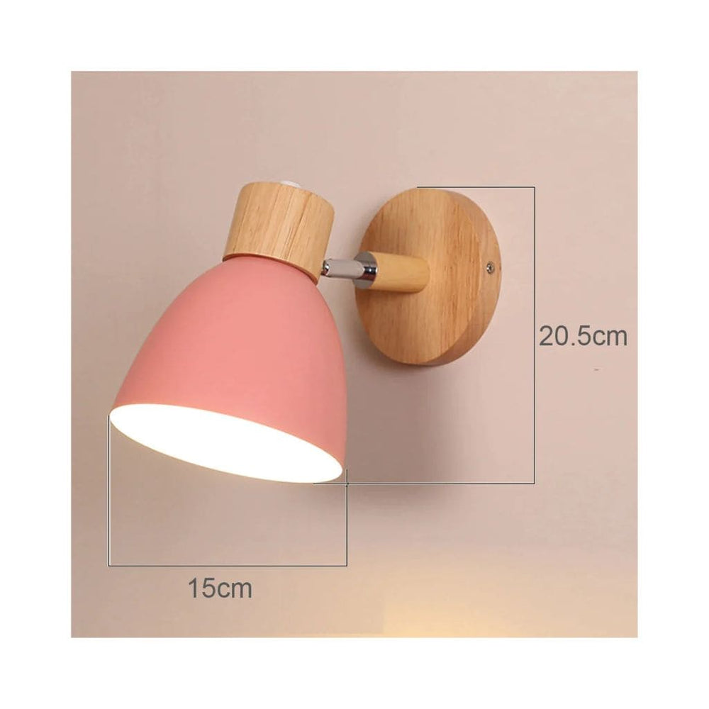 Luz de pared LED nórdica en madera maciza