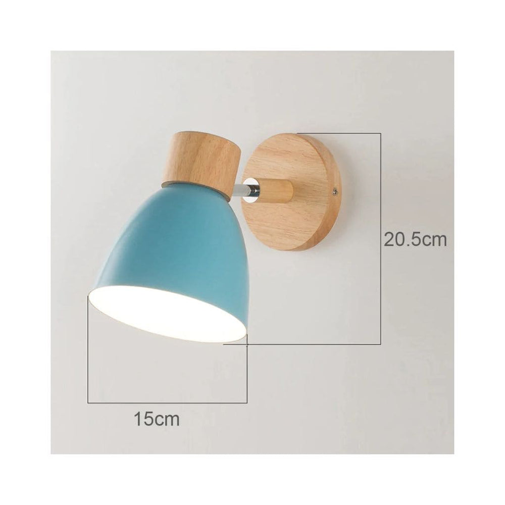 Luz de pared LED nórdica en madera maciza