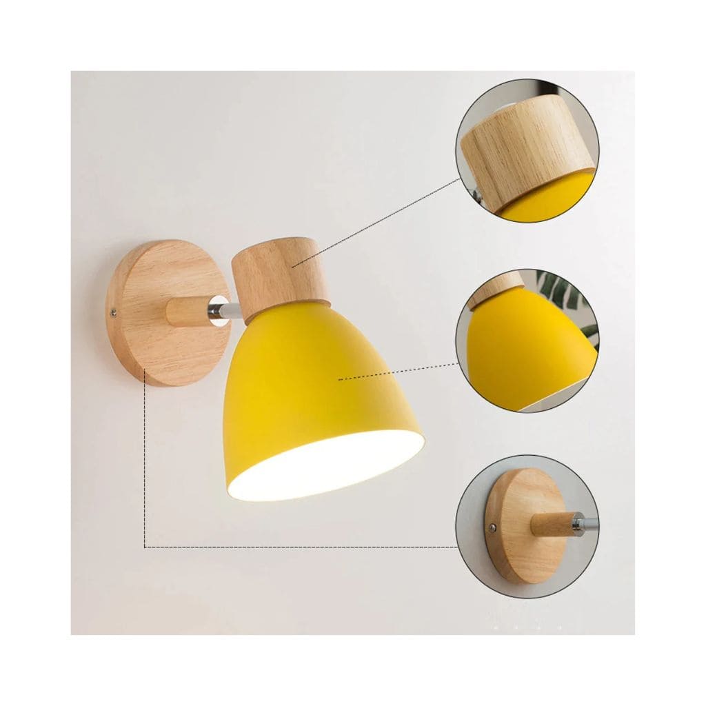 Luz de pared LED nórdica en madera maciza