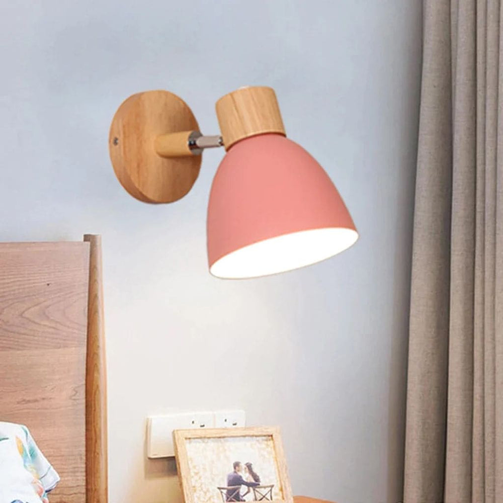 Luz de pared LED nórdica en madera maciza