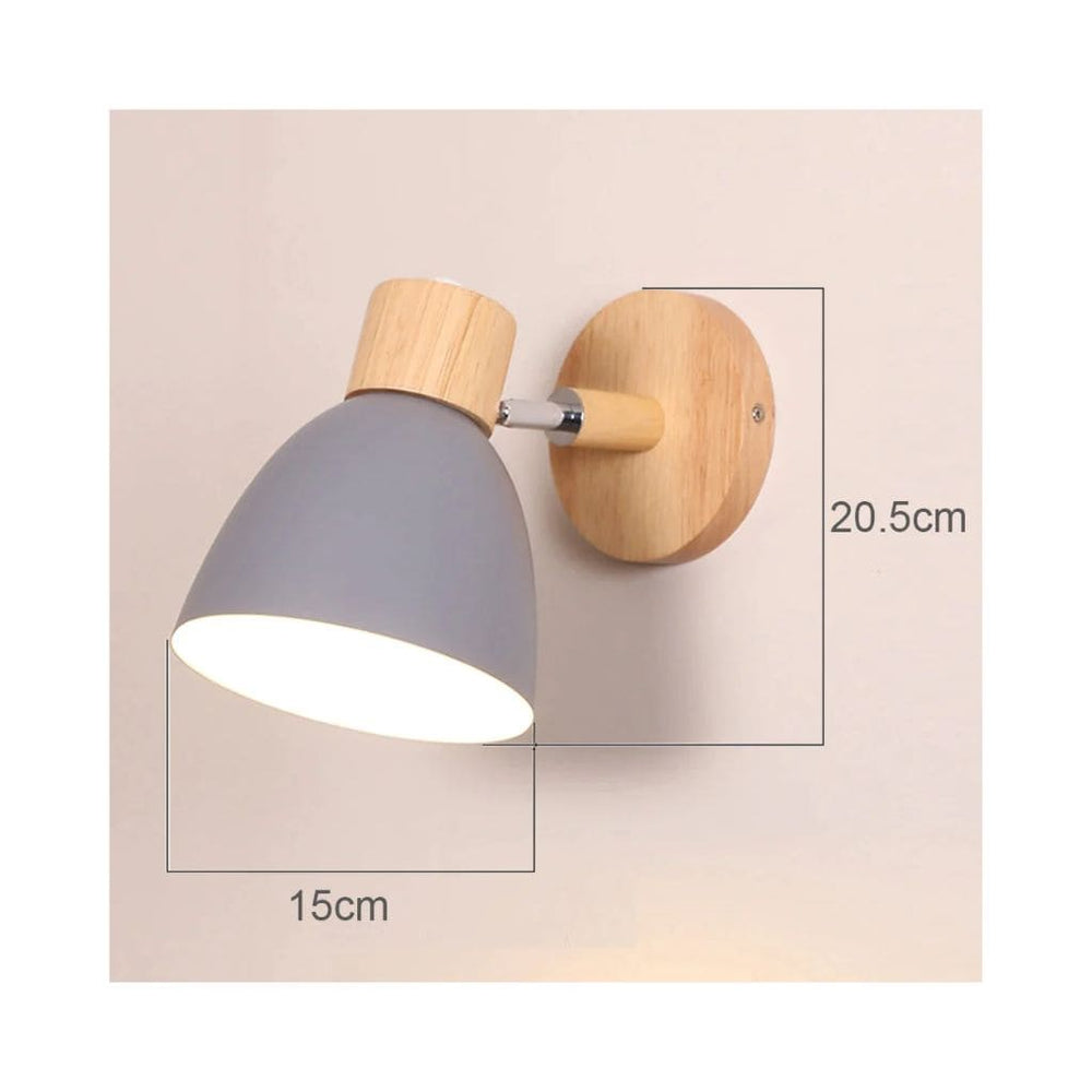 Luz de pared LED nórdica en madera maciza