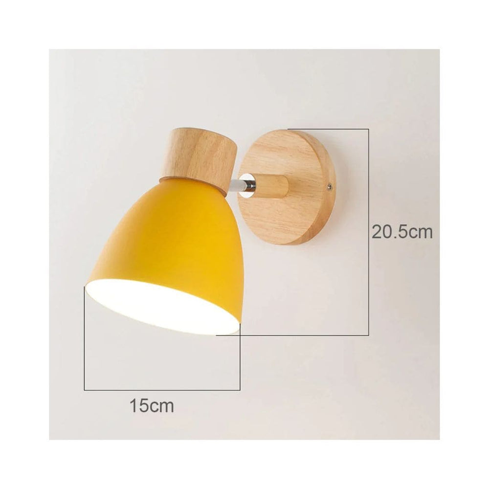 Luz de pared LED nórdica en madera maciza