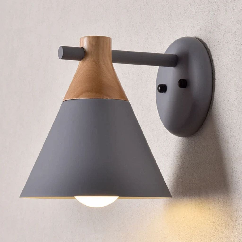 Luz de pared LED de madera nórdica