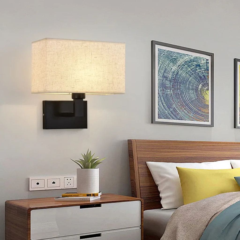 Luz de pared de pared LED en tela de estilo moderno minimalista