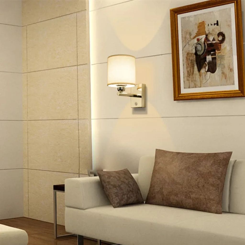 Luz de pared moderna en tela americana con LED