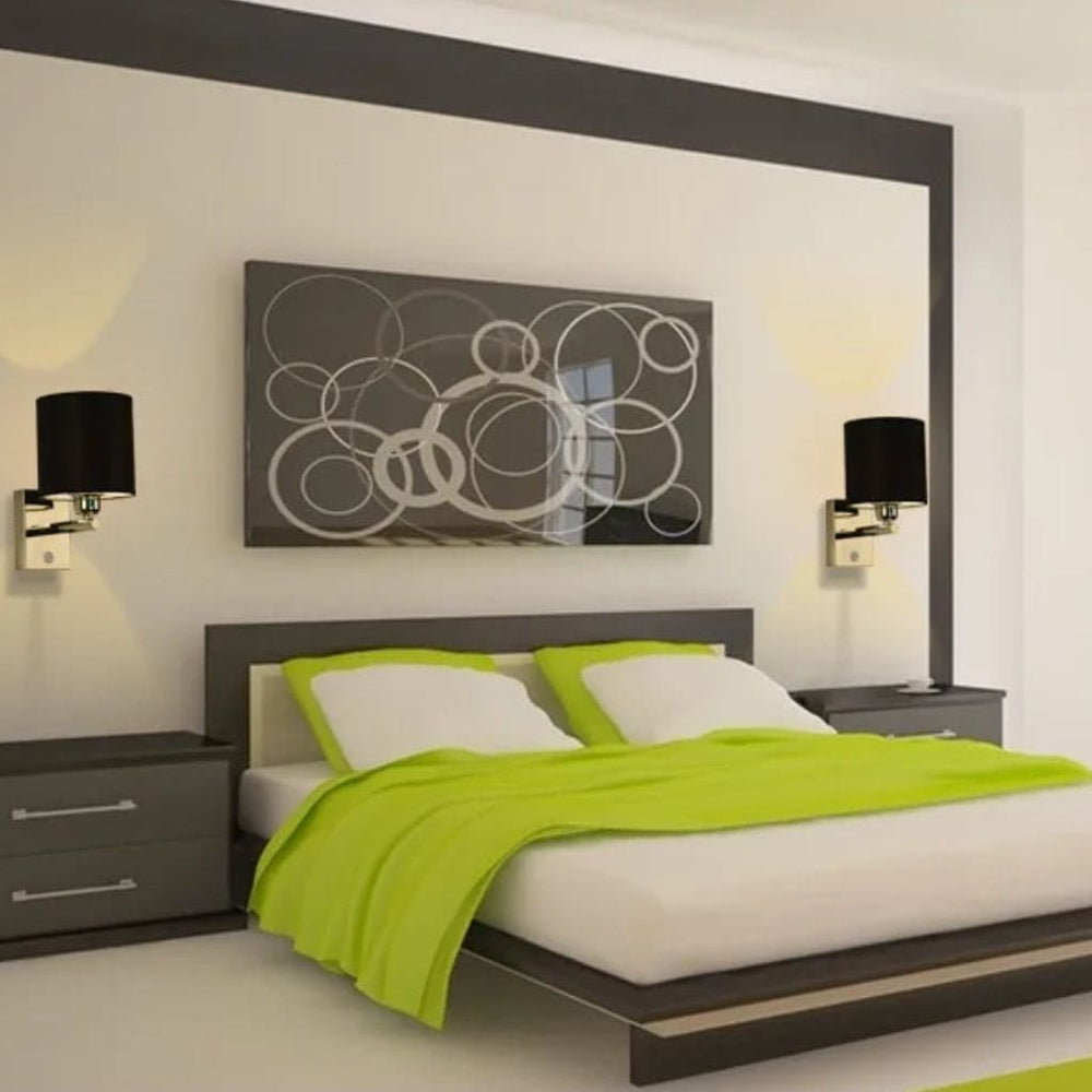 Luz de pared moderna en tela americana con LED