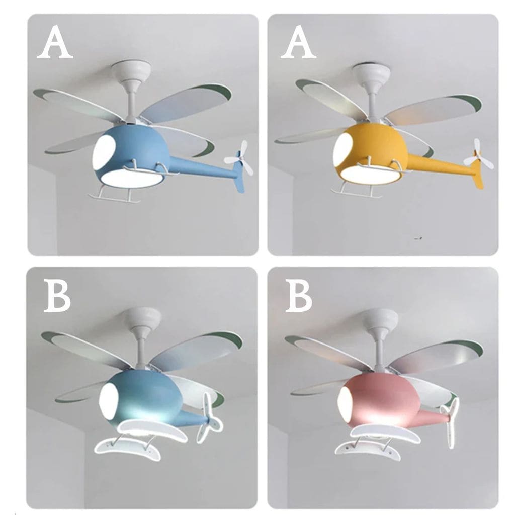 Avión de caricatura LED de lámpara de lámpara de techo moderna