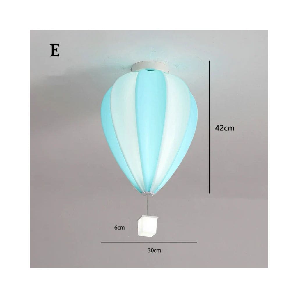 Lámpara de techo infantil: colorido globo de aire caliente