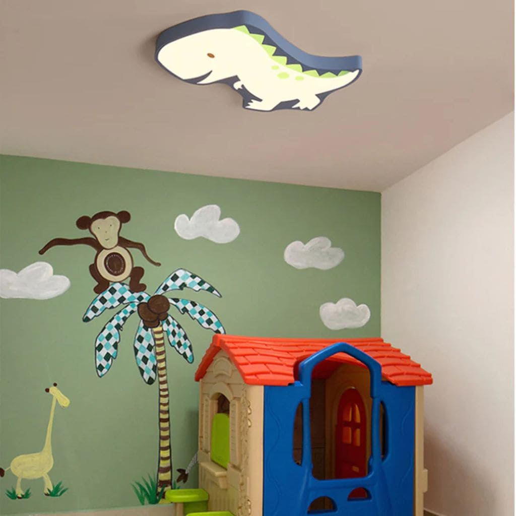 Luz de techo infantil de dinosaurio