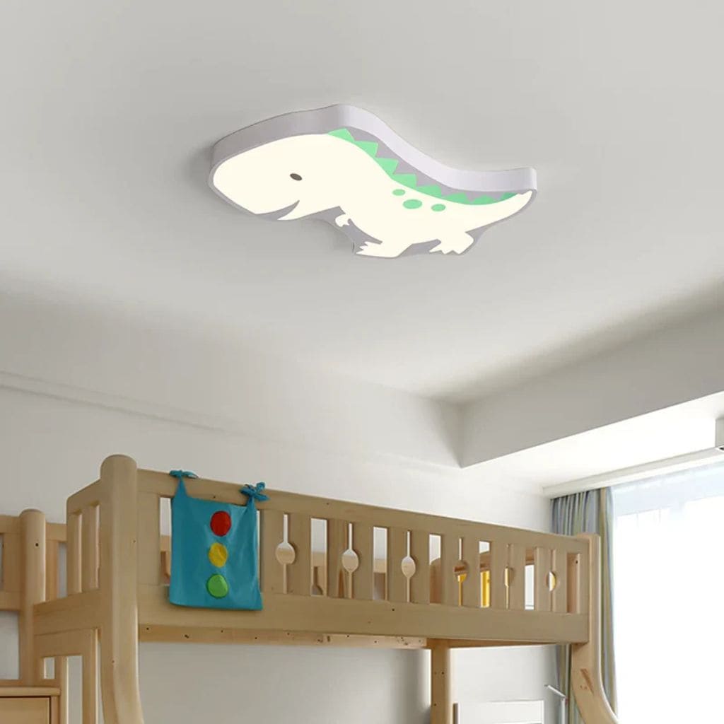 Luz de techo infantil de dinosaurio