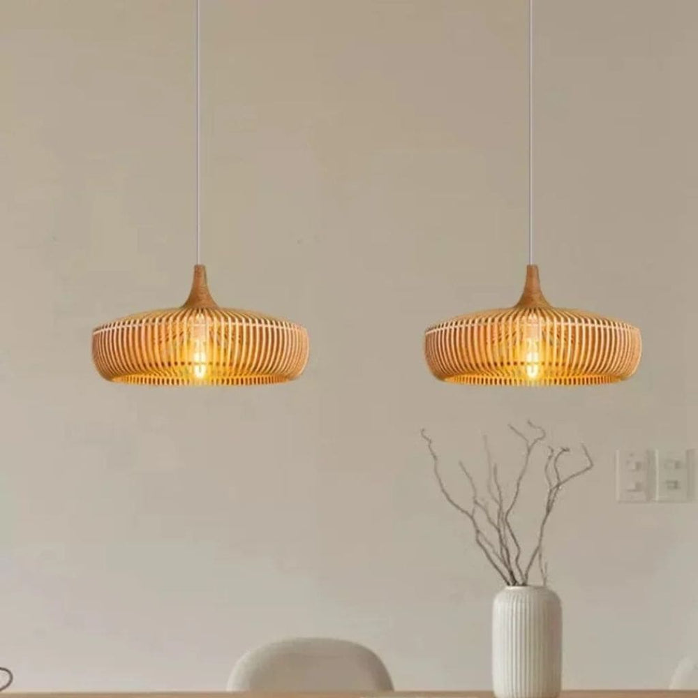 Suspensiones de madera LED