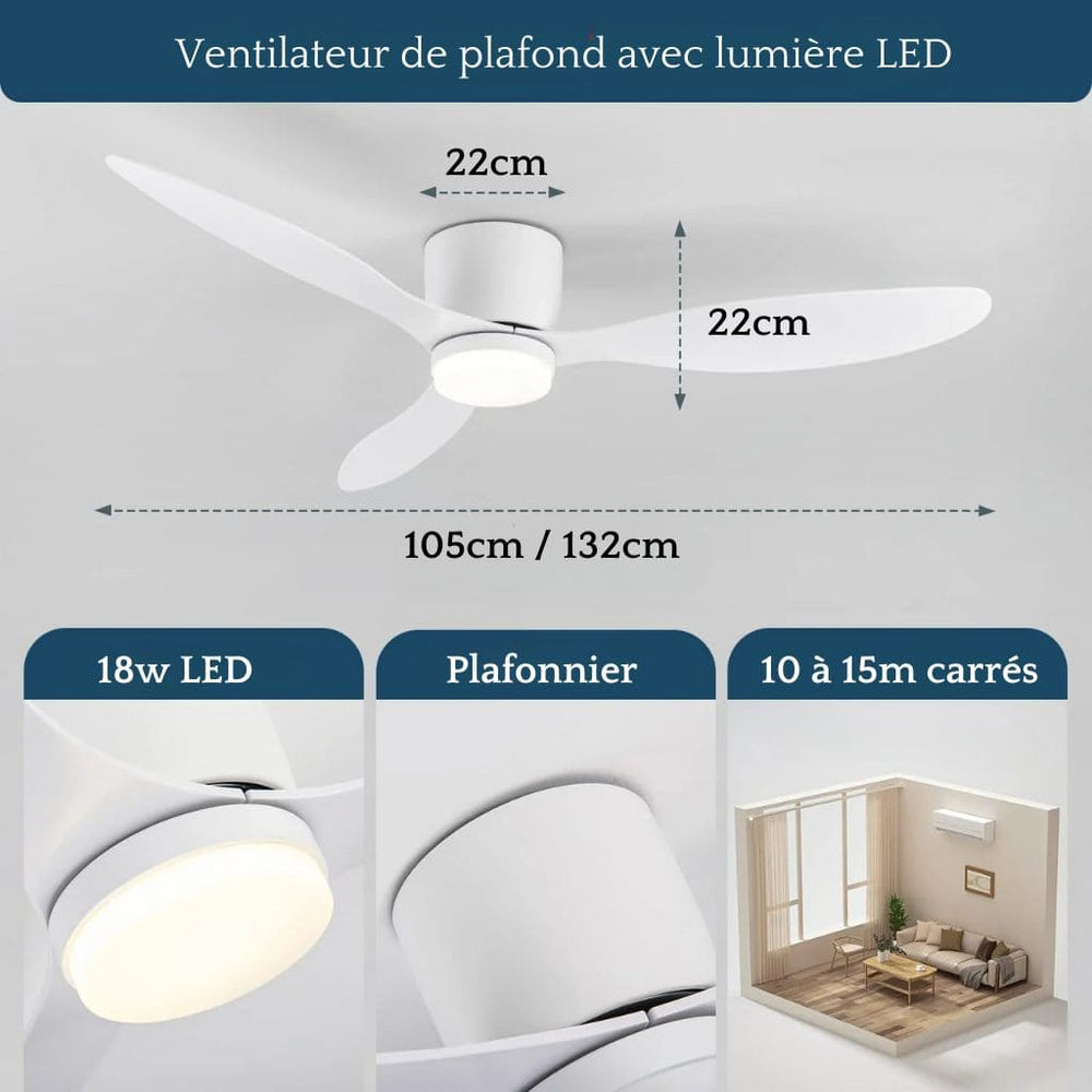 Ventilador de techo moderno LED